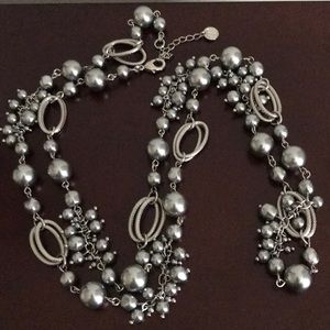 Talbots Silver Bauble Necklace